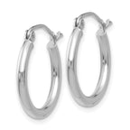Sophia Jewelers 14K White Gold Polished Lightweight Hoop Earrings