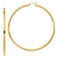 14k Polished 3x80mm Round Tube Hoop Earrings