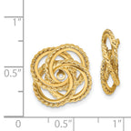 14K Gold Polished Love Knot Earring Jackets for Women