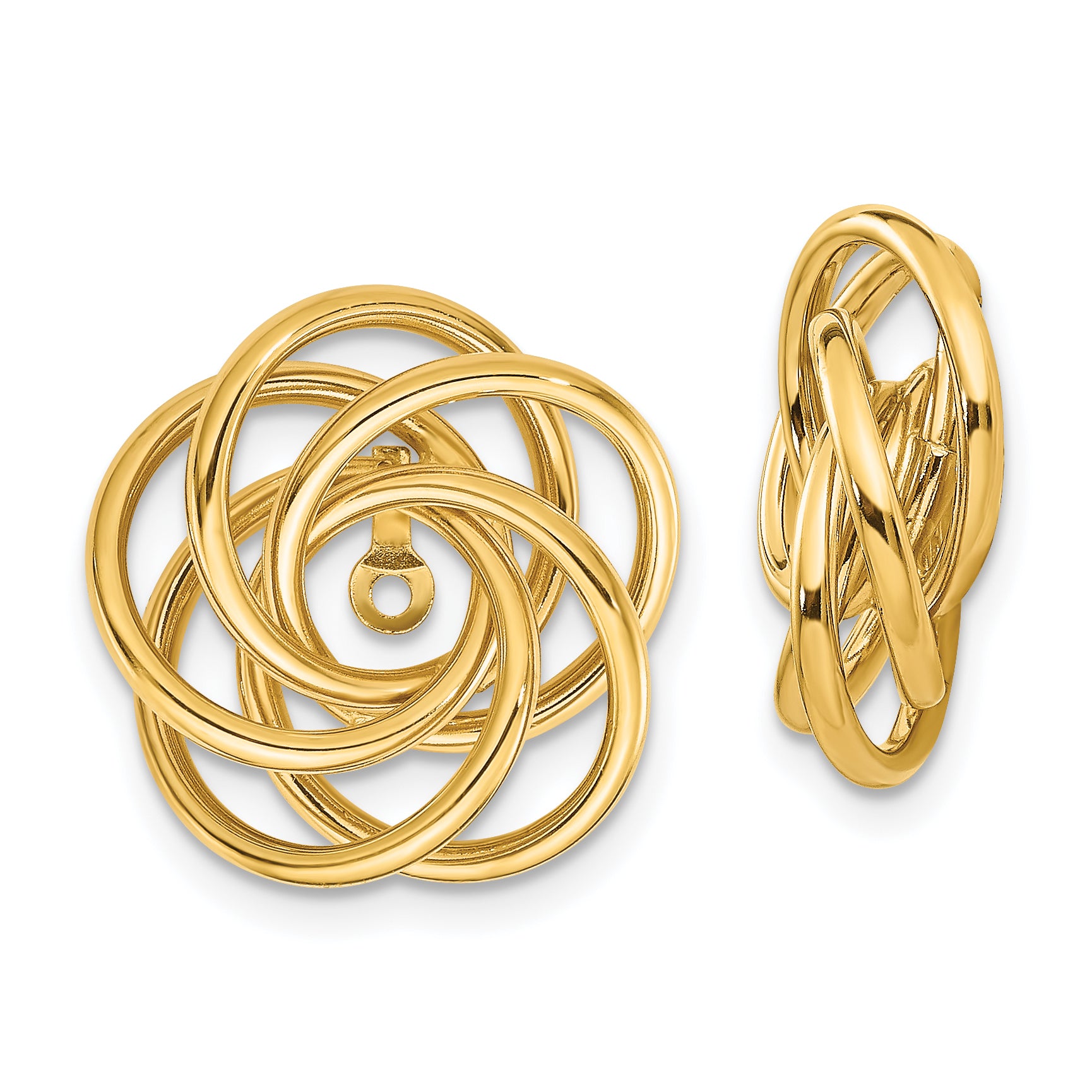 14k Polished Love Knot Earring Jackets Main image