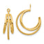 14k Polished & Twisted Triple Hoop Earring Jackets