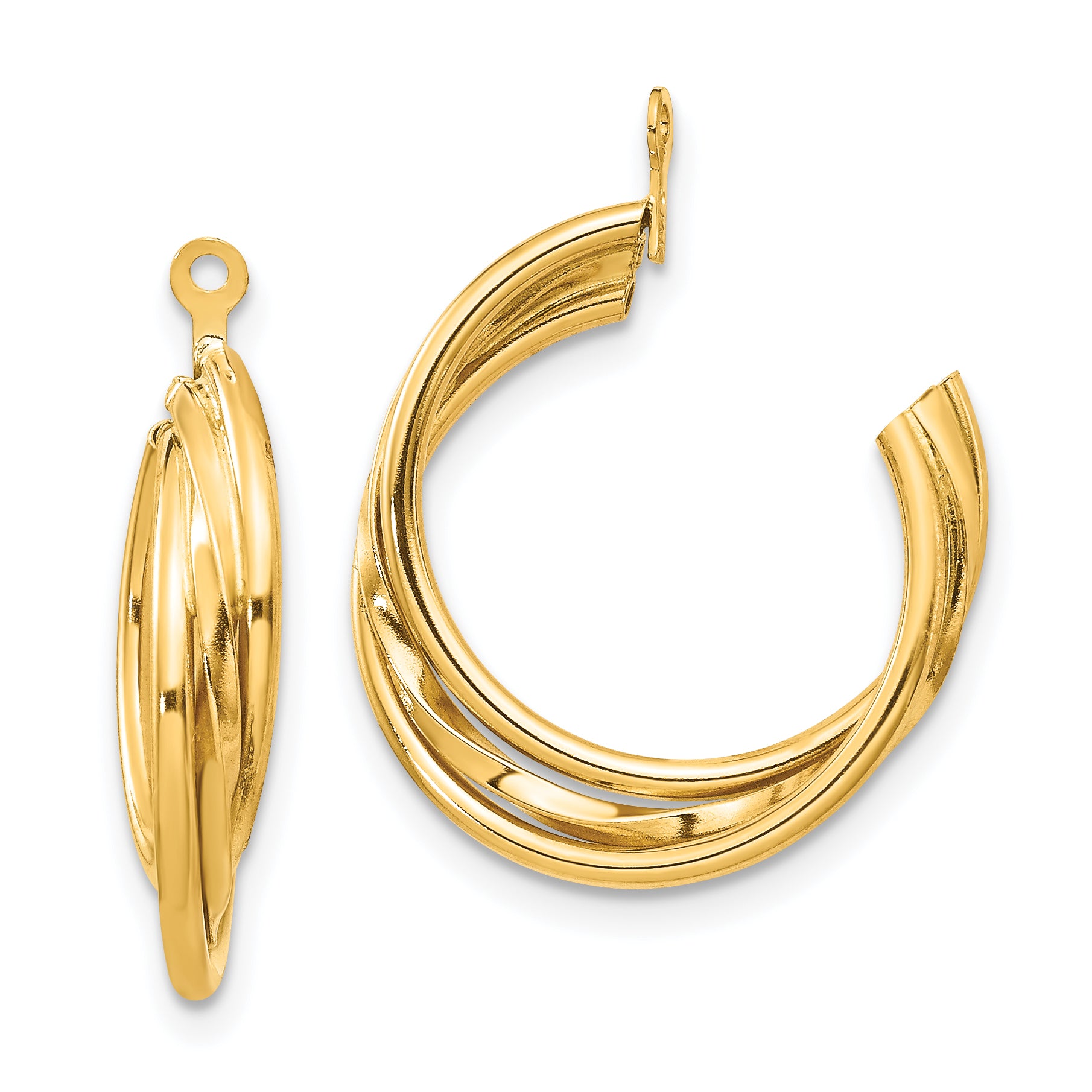14k Polished Hoop Earring Jackets Main image