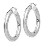 14k White Gold Polished 5mm Lightweight Hoop Earrings