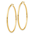 Polished Tube Hoop Earrings in 14K Yellow Gold