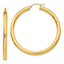 14K Polished 4mm Lightweight Tube Hoop Earrings