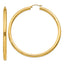14K Polished 4mm Tube Hoop Earrings