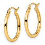 10K Polished Hinged Hoop Earrings