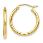 10K Polished Hinged Hoop Earrings