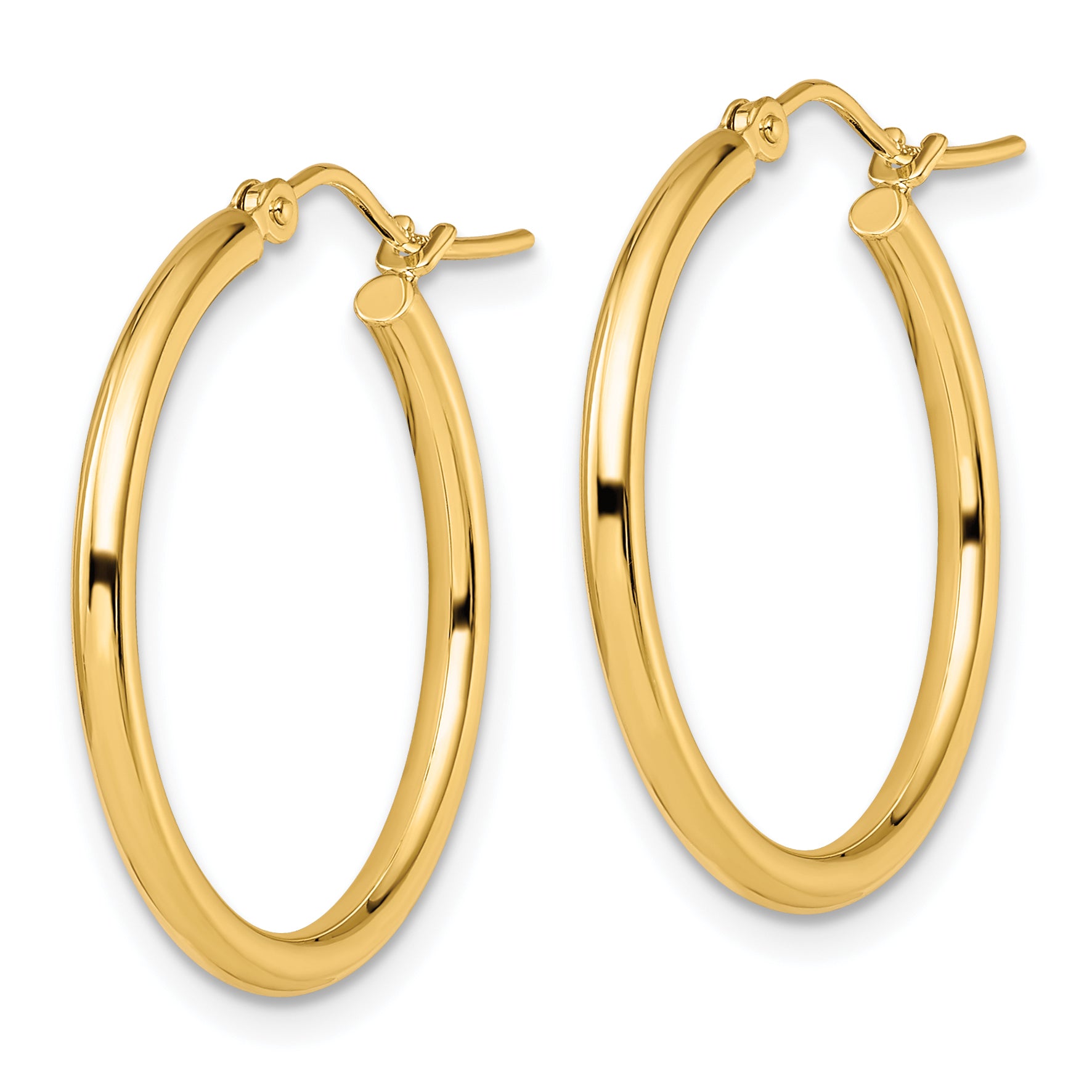 10K Polished Hinged Hoop Earrings