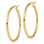 10K Polished Hinged Hoop Earrings
