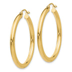 10K Polished Hinged Hoop Earrings