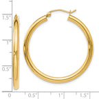 10K Polished Hinged Hoop Earrings