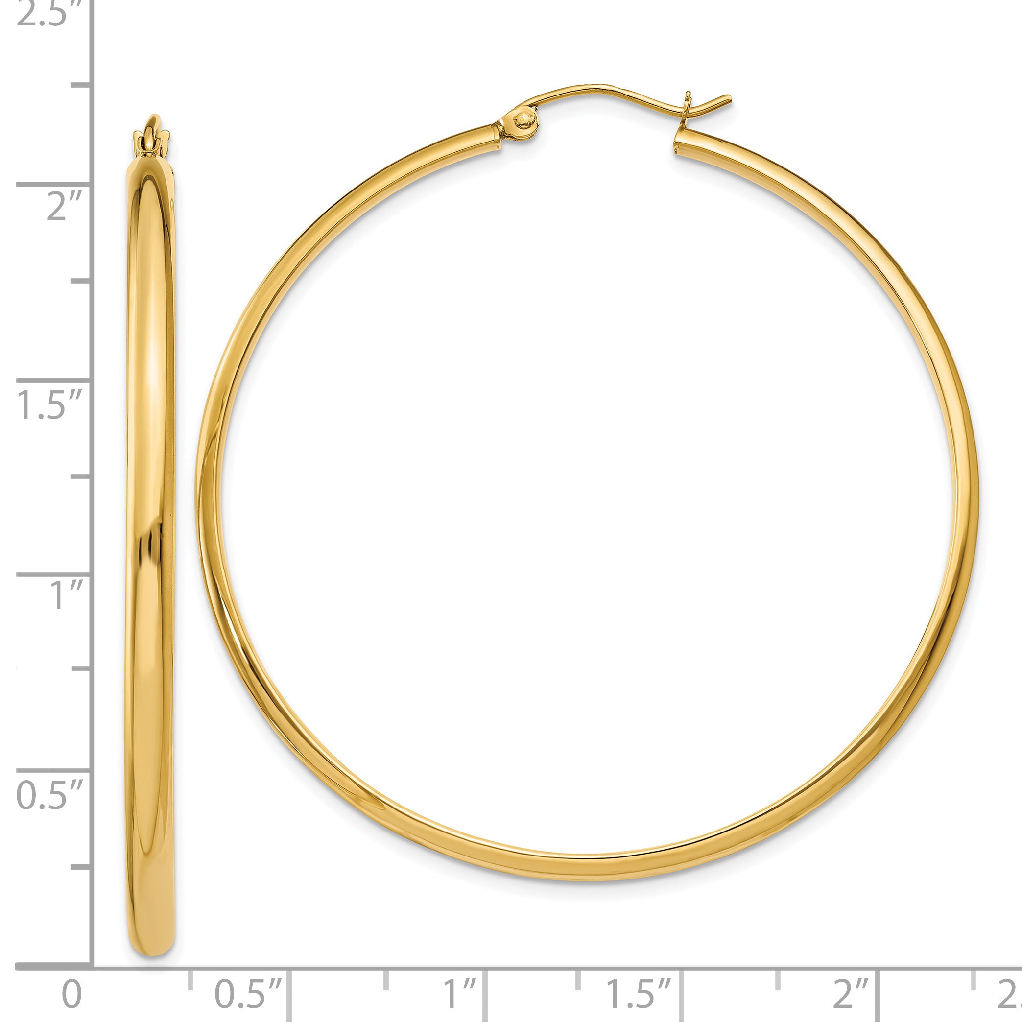 14k Polished Hoop Earring