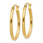 14k Oval Polished Hoop Earring