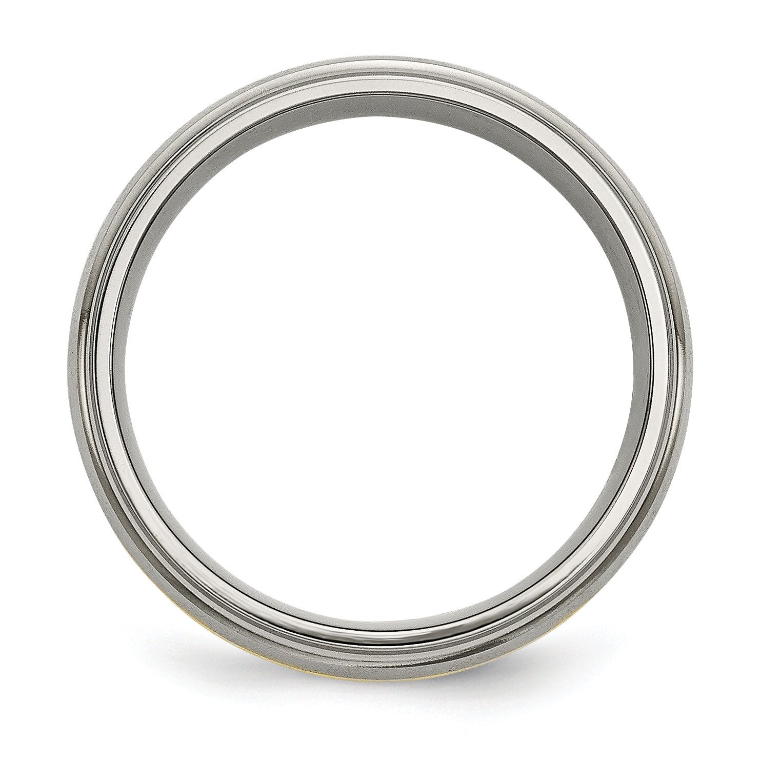 Inlay Wedding Band in Titanium & 14K Gold, 8mm Secondary image