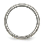 Inlay Wedding Band in Titanium & 14K Gold, 8mm