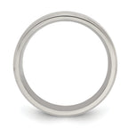Beveled Comfort-Fit Wedding Band in Titanium, 6mm