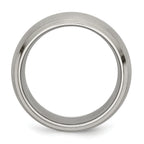 Beveled-Edge Wedding Band in Titanium, 10mm