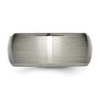 Beveled-Edge Wedding Band in Titanium, 10mm