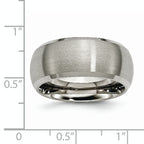 Beveled-Edge Wedding Band in Titanium, 10mm