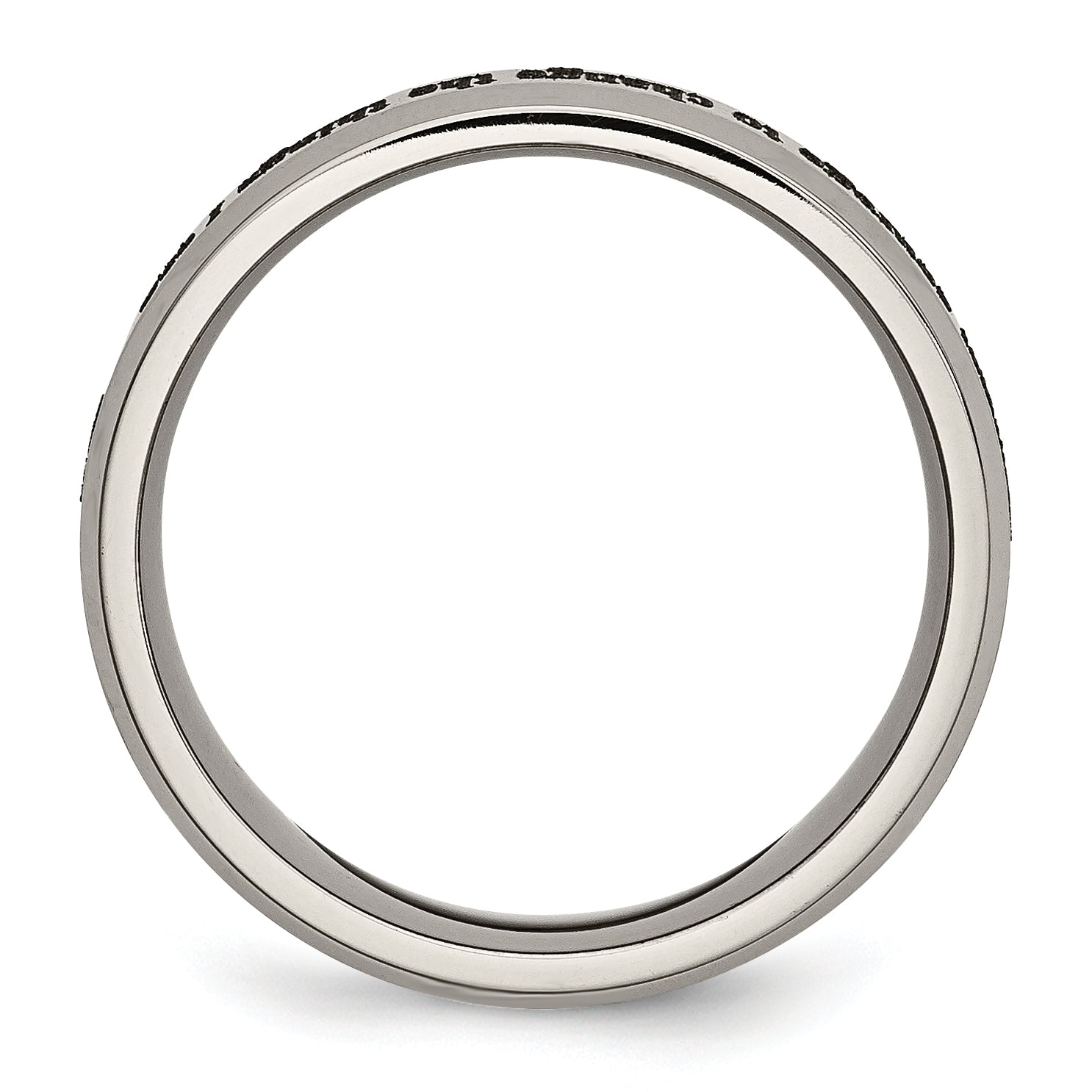 Titanium Unisex Wedding Band with Laser Design & Engravable Finish Secondary image