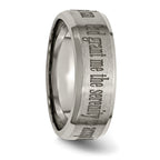 Titanium Unisex Wedding Band with Laser Design & Engravable Finish