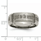 Titanium Unisex Wedding Band with Laser Design & Engravable Finish
