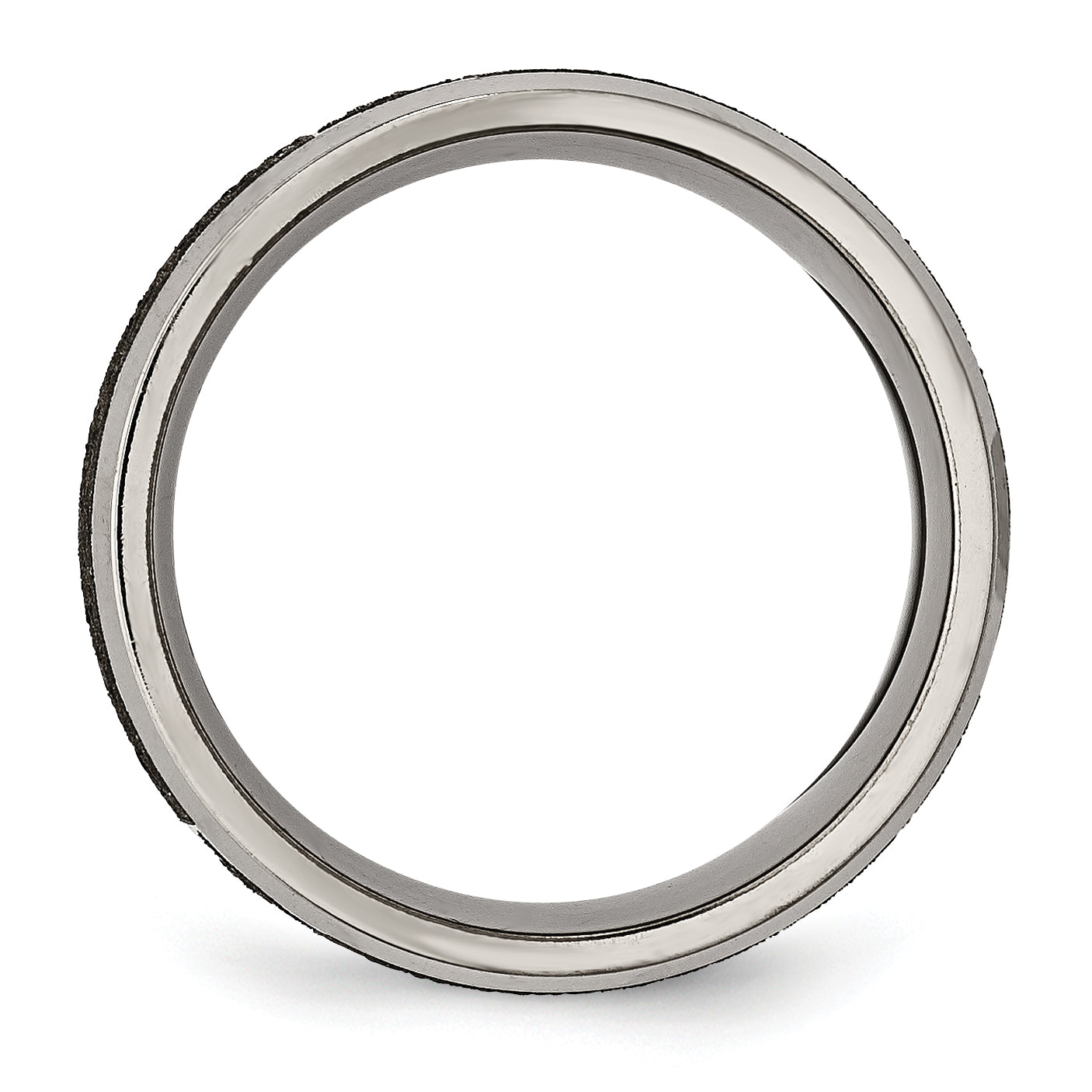 Sophia Jewelers Titanium Unisex Wedding Band with Laser Cross Design