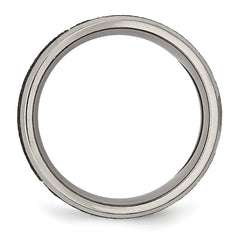 Sophia Jewelers Titanium Unisex Wedding Band with Laser Cross Design