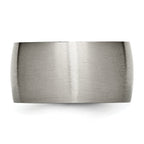 Brushed Half-Round Wedding Band in Titanium, 12mm