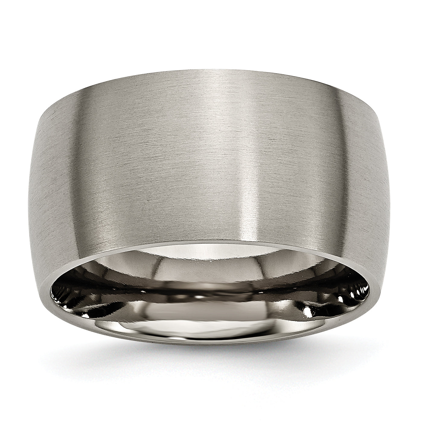 Titanium Brushed 12mm Half Round Band Main image