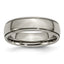 Titanium Polished 6mm Grooved and Beaded Edge Band