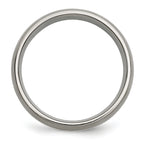 Grooved Inlay Wedding Band in Titanium & Sterling Silver, 7mm