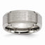 Beveled Edge Wedding Band in Titanium, 8mm