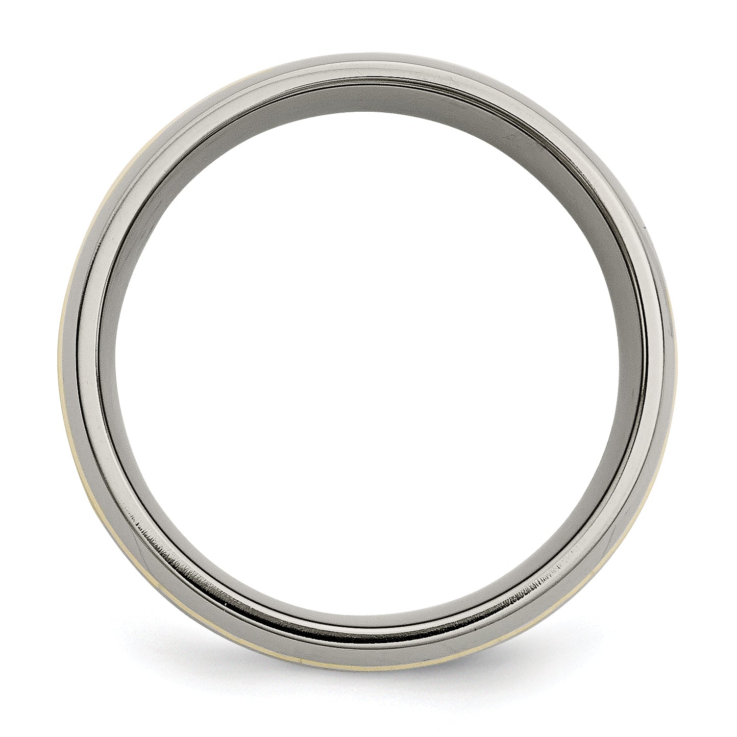Sophia Jewelers 14K Gold Inlay Titanium Polished Unisex Wedding Band Secondary image