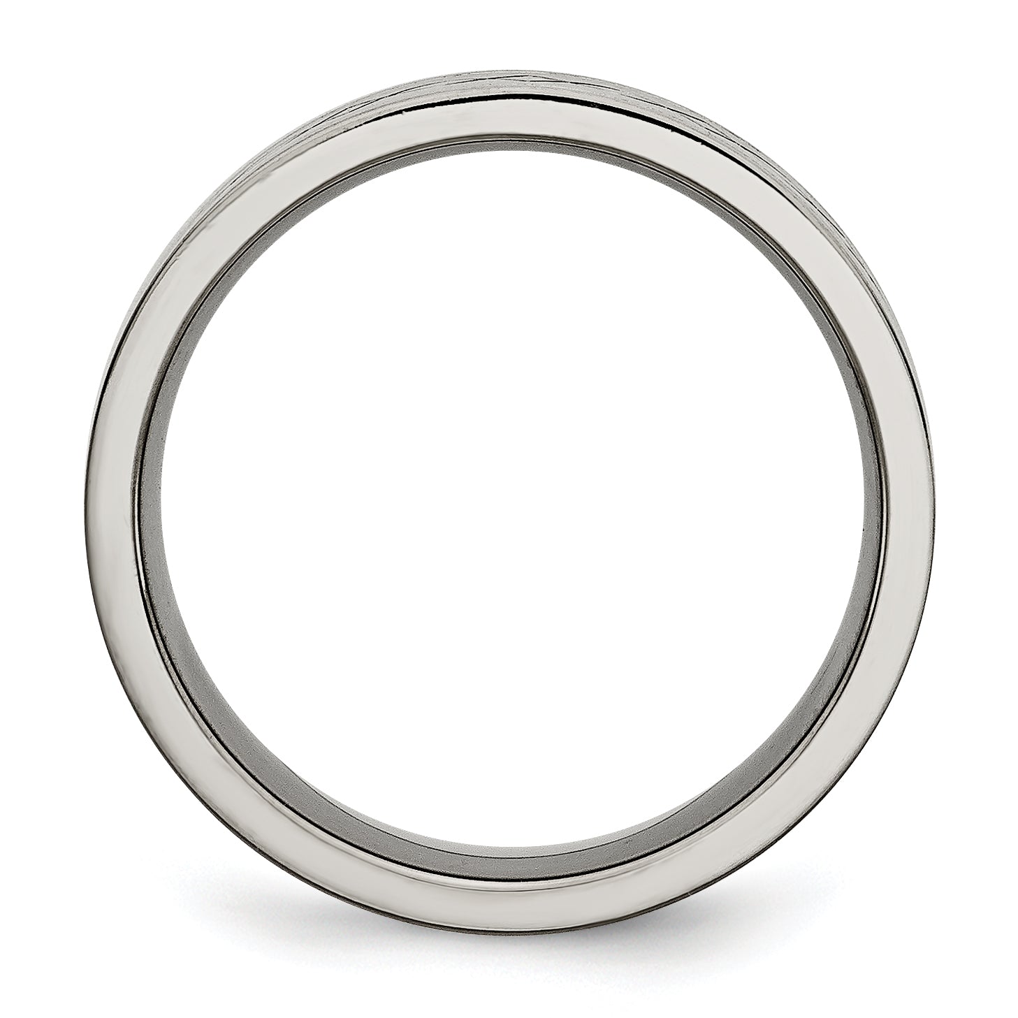 Titanium Wedding Band with Brushed Finish Unisex Engravable 8mm Flat Design