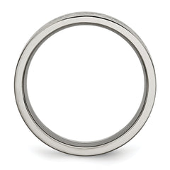 Titanium Wedding Band with Brushed Finish Unisex Engravable 8mm Flat Design