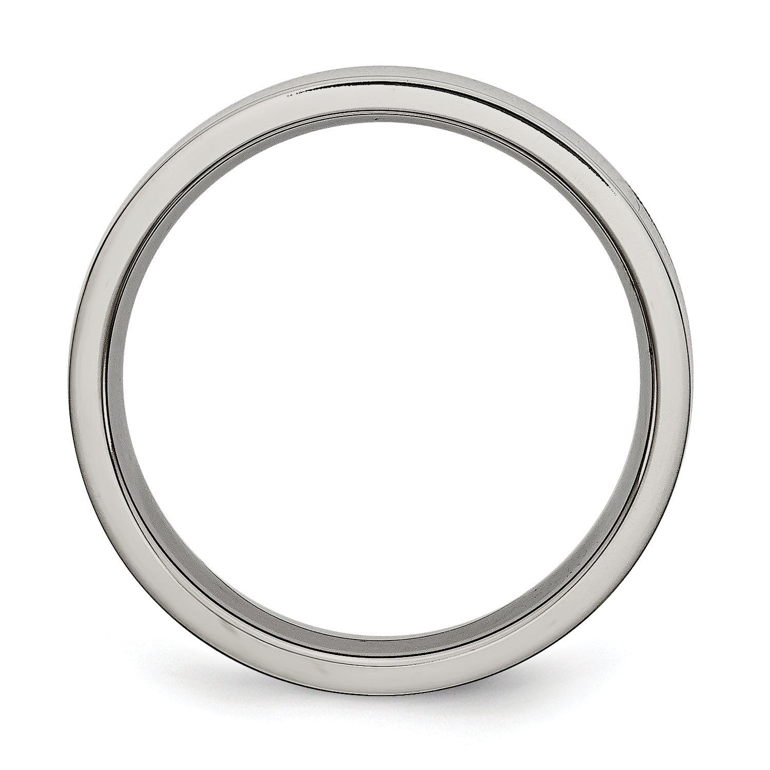 Comfort-Fit Wedding Band in Titanium, 5mm Polished