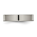 Comfort-Fit Wedding Band in Titanium, 5mm Polished