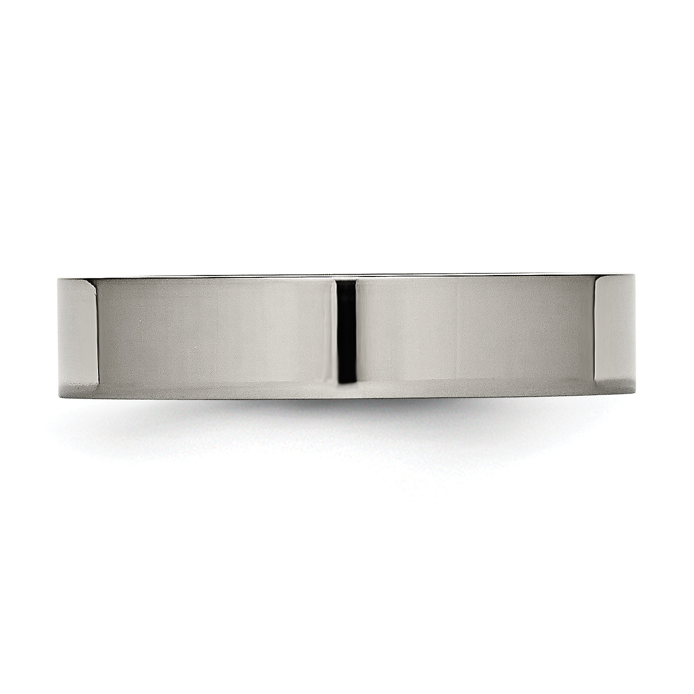 Comfort-Fit Wedding Band in Titanium, 5mm Polished
