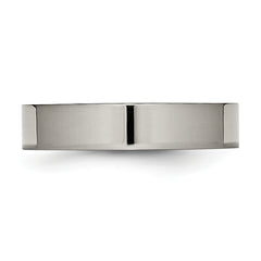 Titanium Unisex Wedding Band with Polished Finish and Engravable