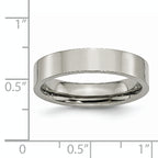 Comfort-Fit Wedding Band in Titanium, 5mm Polished
