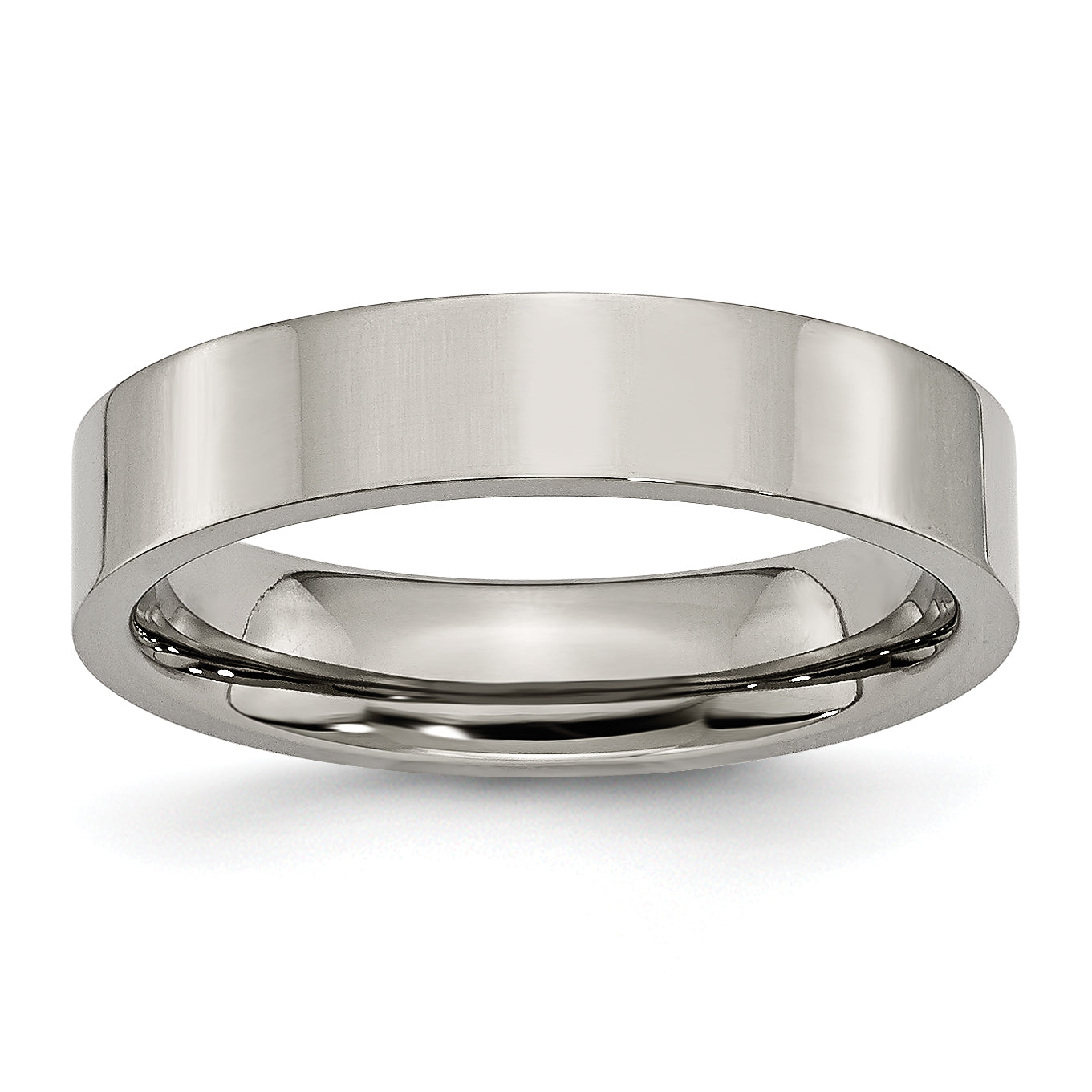 Titanium Polished 5mm Flat Band Main image
