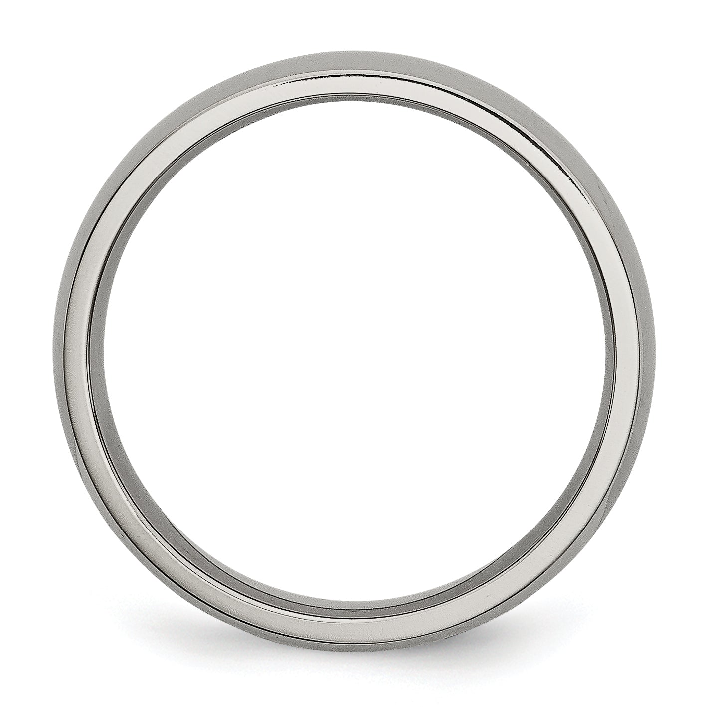 Titanium Polished 5mm Half Round Band Main image
