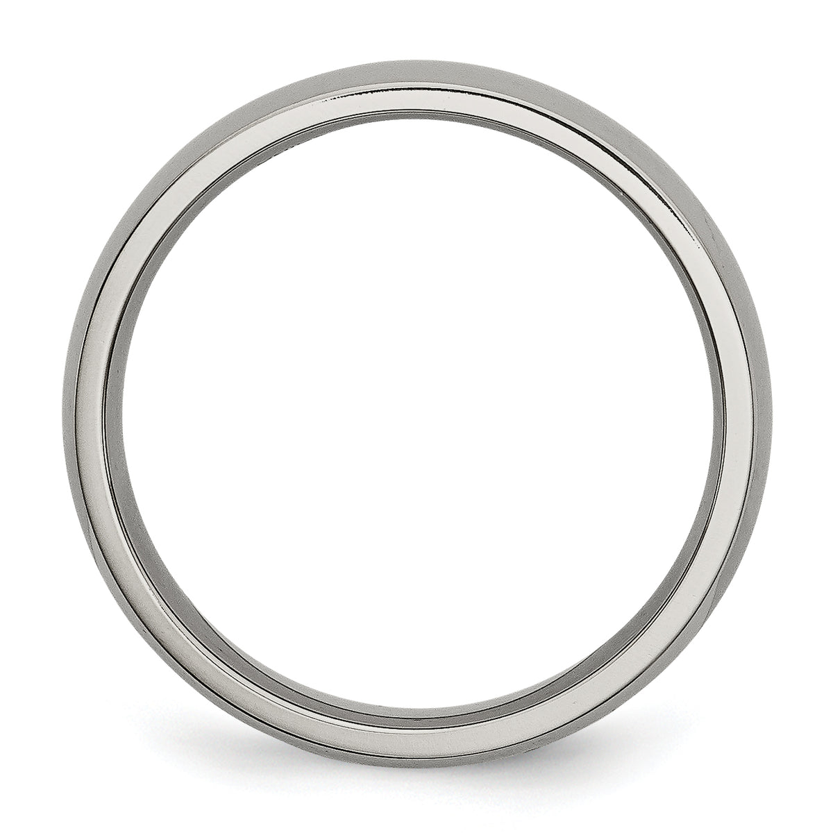 Titanium Polished 5mm Half Round Band