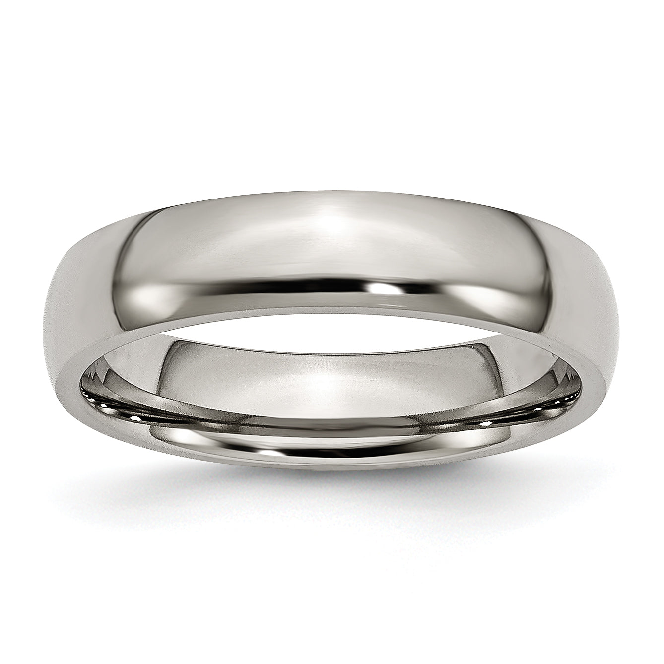Titanium Polished 5mm Half Round Band Secondary image