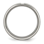 Grooved Wedding Band in Titanium, 6mm