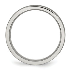 Titanium Ridged Edge Wedding Band Unisex Brushed Finish Engravable
