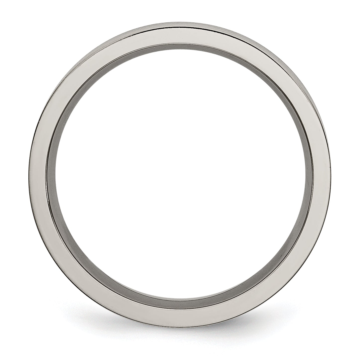 Grooved Wedding Band in Titanium, 6mm Secondary image