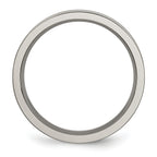 Grooved Wedding Band in Titanium, 6mm